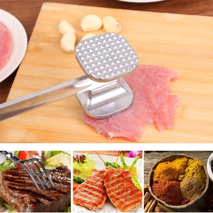 Aluminum Alloy Loose Tenderizers Meat Hammer Steak Pork Kitchen Tools, Large Size: 6.5 x 25.0cm by bashfashion