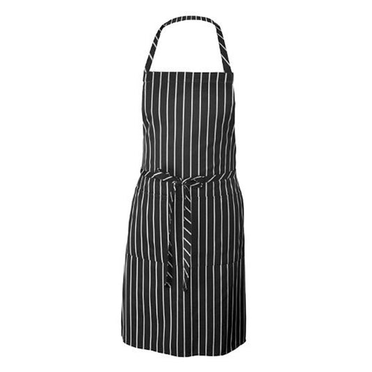 Black and White Stripes Unisex Chef Waiter Barista Aprons Work Aprons by bashfashion