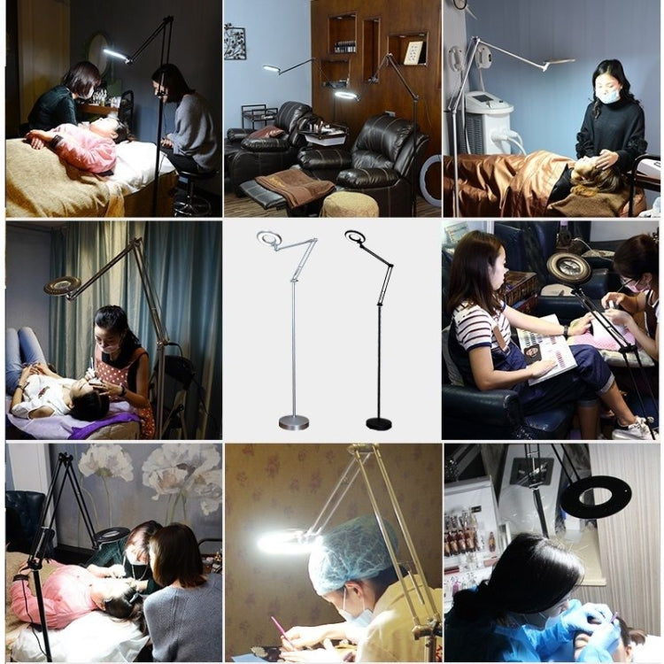 5X Foldable Swing Arm Desk Table Mount Magnifier with Lamp Light for Facial Tattoo Eyebrow Nail Salon Beauty, Cool White Light by bashfashion
