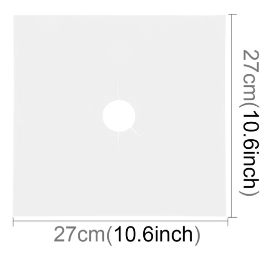 Gas Furnace Surface Ultra-thin Fibre Material Stovetop Protective Cleaning Pad, Size: 27*27cm, 0.2mm (Silver) by bashfashion