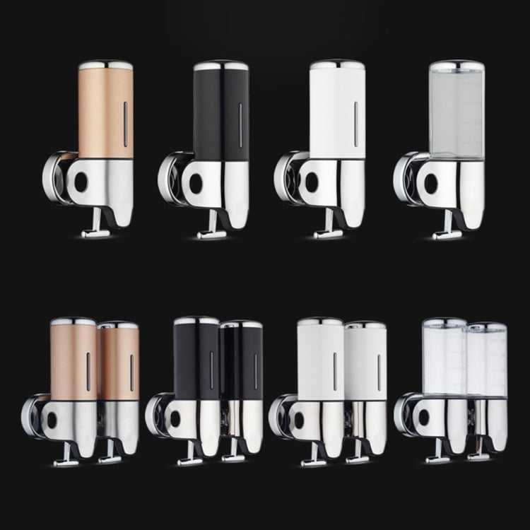 Dual Hotel Shower Manual Dispenser Wall Mounted Washing Liquid Shampoo Soap Bottle, Capacity: 1000ml(Black) by bashfashion