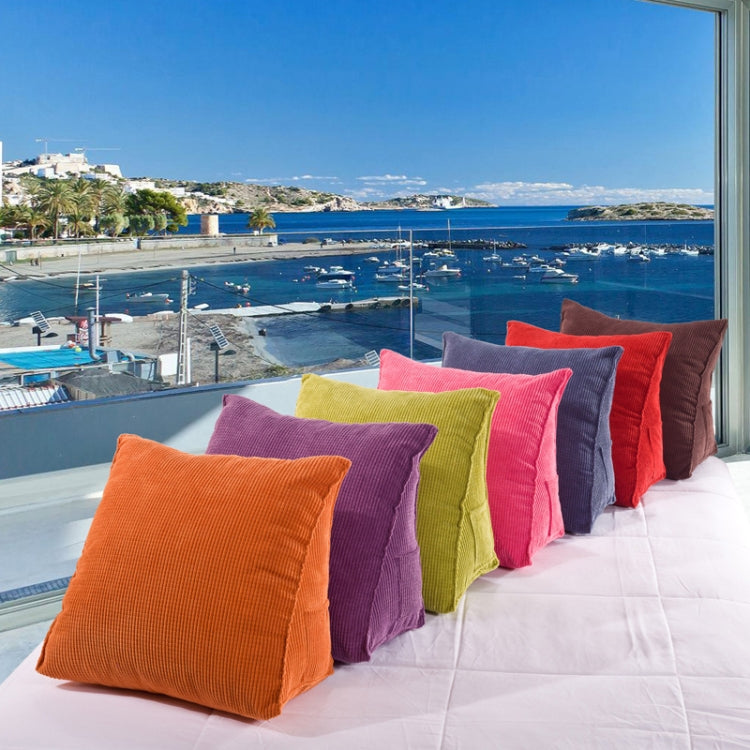 Three-dimensional Triangular Wedge Tatami Cushion Bed Backrest Waist Support Pillow with Interior Pillow, Size: 40cm x 36cm (Purple) by bashfashion