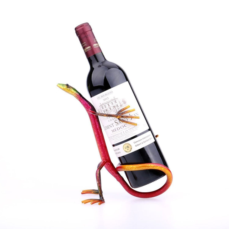 Gecko Wine Holder Wine Shelf Metal Sculpture Practical Home decoration Interior Crafts by bashfashion