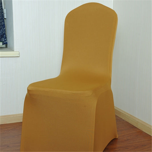 Elastic Chair Cover Weddings Banquet Restaurant Chair Covers(Gold) by bashfashion