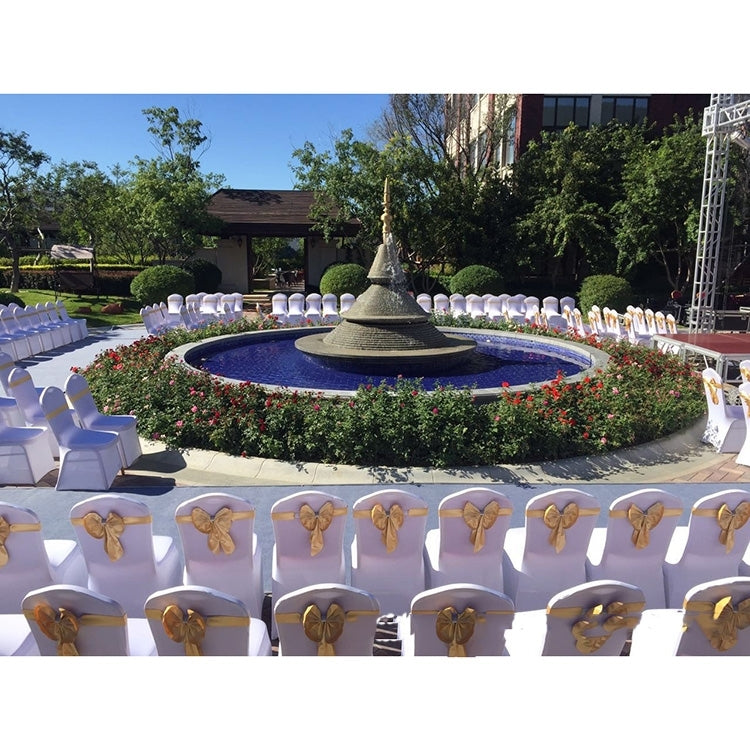 Elastic Chair Cover Weddings Banquet Restaurant Chair Covers(Gold) by bashfashion