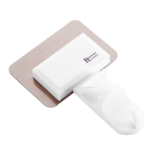 2 PCS Bathroom Creative Traceless Wall-Mounted Hook(White) by bashfashion