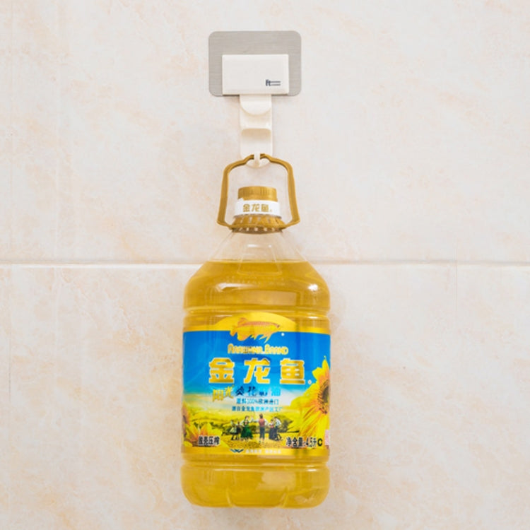 2 PCS Bathroom Creative Traceless Wall-Mounted Hook(White) by bashfashion