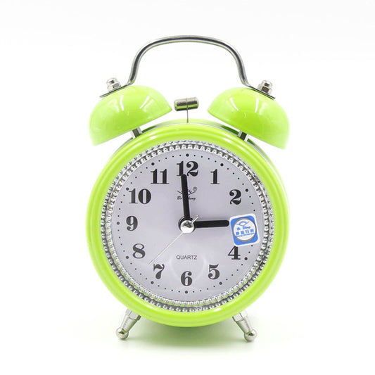 Fashion Mute Metal Alarm Clock with Night Light, Size: 12*8.5cm(Green) by bashfashion