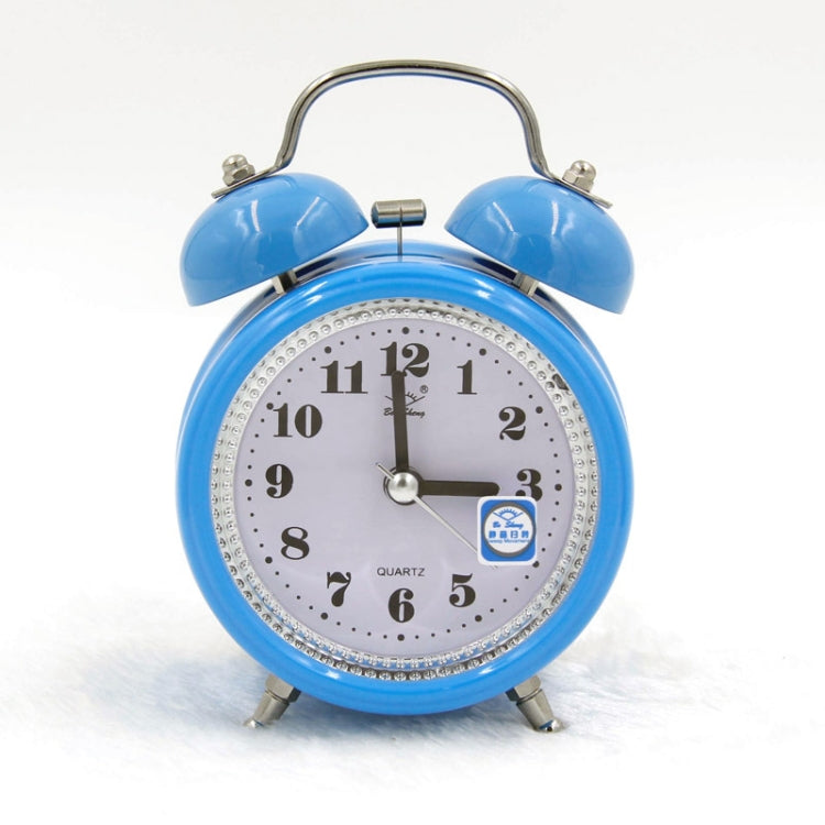 Fashion Mute Metal Alarm Clock with Night Light, Size: 12*8.5cm(Blue) by bashfashion