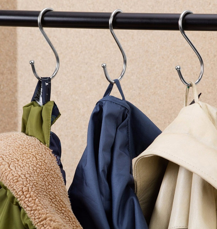 10pcs 3mm Multi-functional S-shaped Stainless Steel Metal Hook, Length: 7cm by bashfashion