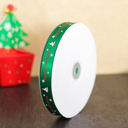 Christmas Gift Box Flowers Packing Coloured Ribbon , Size: 91m x 2cm (Green) by bashfashion