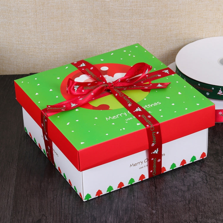 Christmas Gift Box Flowers Packing Coloured Ribbon , Size: 91m x 2cm (Green) by bashfashion