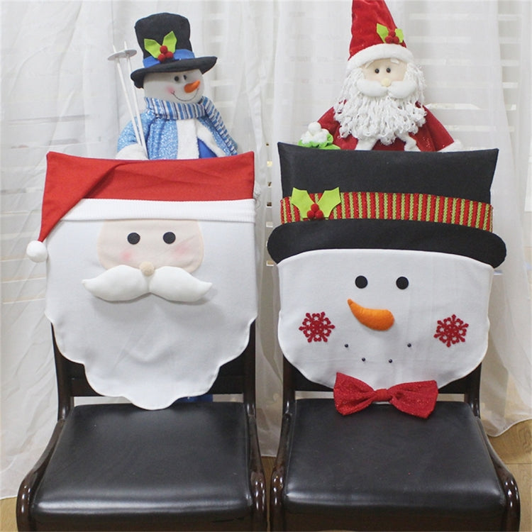 Santa Claus Pattern Dinner Table Chair Cover Christmas Decoration by bashfashion