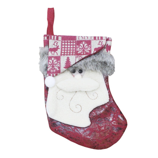Santa Claus Pattern Christmas Sock Gift Bag Christmas Tree Pendant Decoration by bashfashion