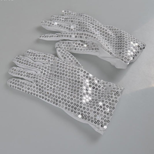 1 Pair Sequins Glowing Gloves LED Flash Gloves Dance and Party Supplies Halloween, Christmas and Other Festival Supplies by bashfashion