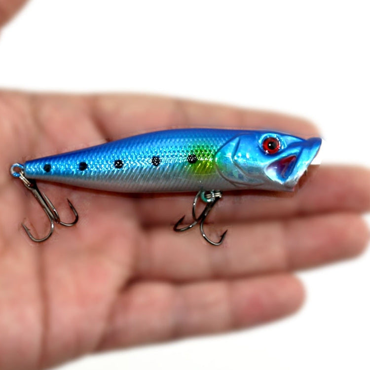 HENGJIA Plastic Artificial Fishing Popper Bionic Lures Environmentally Friendly Fishing Bait with Hooks, Length: 9 cm, Random Color Delivery by HENGJIA