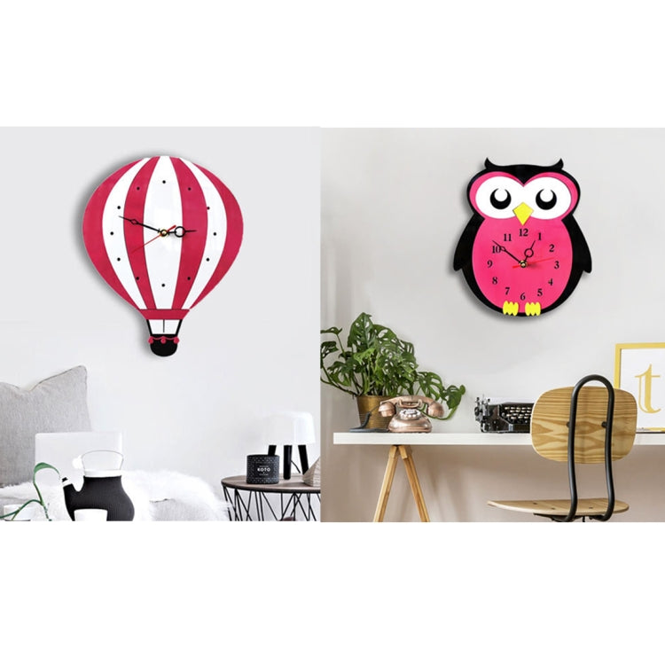 11*10 inch Children Bedroom Room Decor Battery Operated Owl Shaped Mute Non Ticking Round Wall Quartz Clock by bashfashion