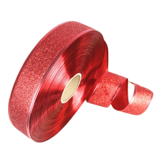 2m Christmas Party Decoration Glitter Powder Christmas Tree Decoration Ribbon(Red) by bashfashion