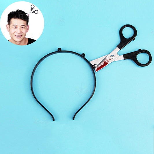Halloween Costume Party Whole Horror Wear Head Props Scissors Hair Hoop Game Show Supplies by bashfashion