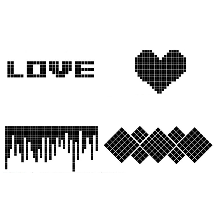 100 PCS Square Crystal Mosaic Mirror Acrylic Stereo Wall Stickers Creative Background Home Living Room Wall Sticker,Size:2*2cm(Gold) by bashfashion