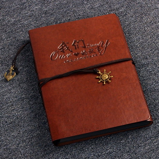 DIY Creativity Loose-leaf Type Retro Imitation Leather Lashing Children Growth Memorial Photo Album by bashfashion