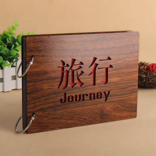 8 inch DIY Creativity Loose-leaf Retro Wooden Gift Photo Album by bashfashion