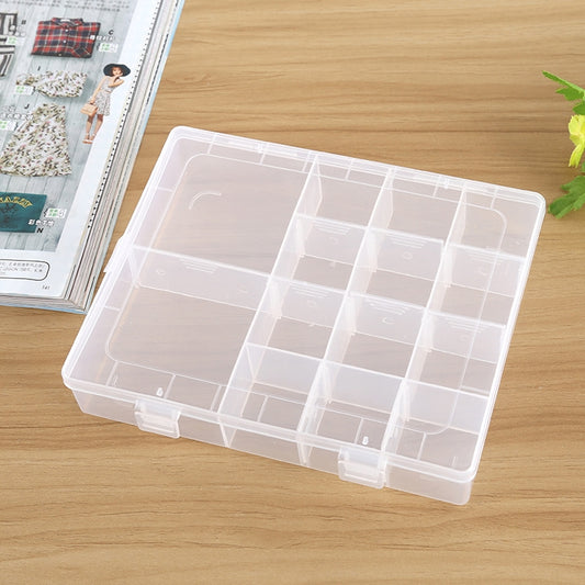 Plastic Organizer Container Storage Box 14 Slots Adjustable Divider Removable Grid Compartment for Jewelry Earring Fishing Hook Small Accessories by bashfashion