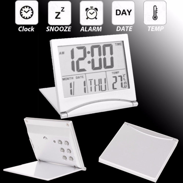 MT-033 LCD Display Portable Folding Digital Travel Temperature Alarm Clock by bashfashion