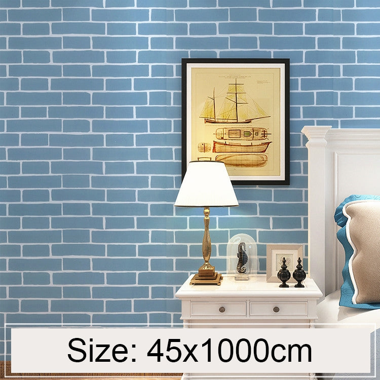 Mediterranean Brick Creative 3D Stone Brick Decoration Wallpaper Stickers Bedroom Living Room Wall Waterproof Wallpaper Roll, Size: 45 x 1000cm by bashfashion