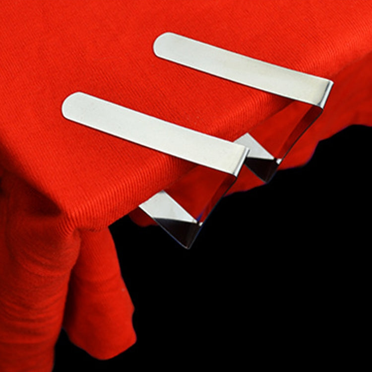 10 PCS Stainless Steel Tablecloth Clip Adjustable Triangle Clamp Holder by bashfashion