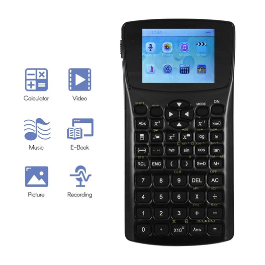 Multi-function Portable 2.4 inch Display Screen Scientific Calculator, Support Sound Recording / Radio / Music & Video Playing / Picture Browsing by bashfashion