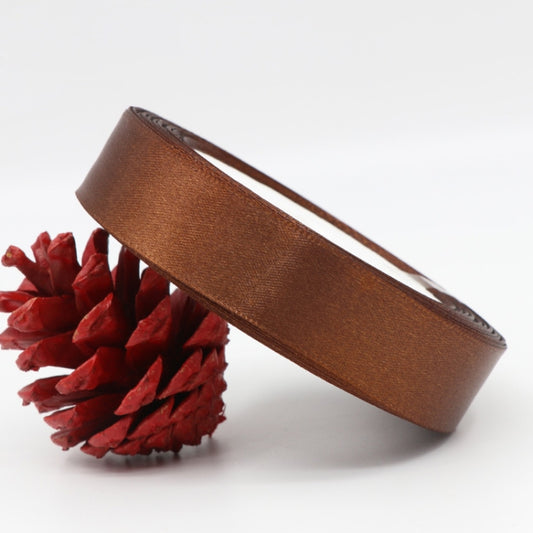 5 Volumes Color Satin Ribbons Handmade DIY Wedding Cake Decoration Holiday Gift Packages , Size: 22m x 2cm(Coffee) by bashfashion