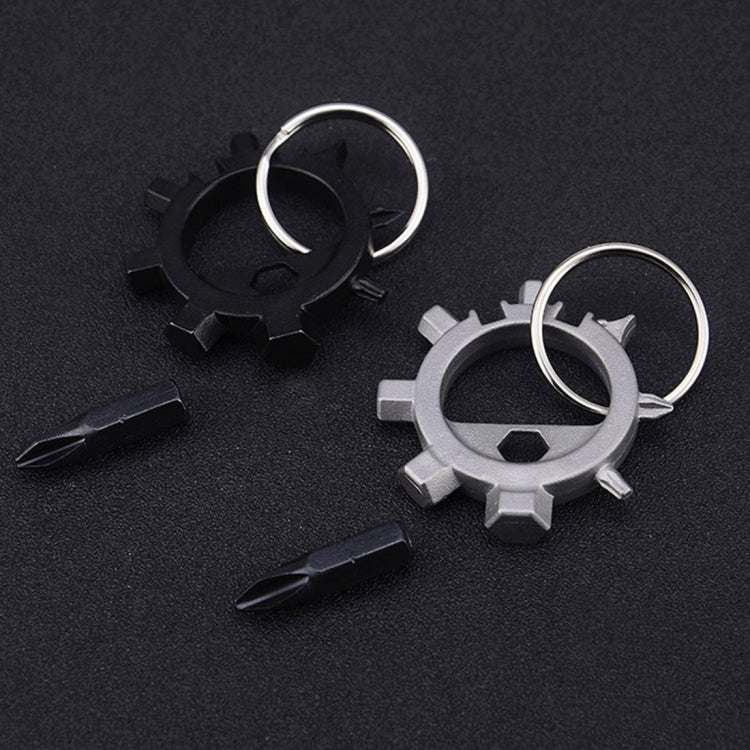Multi-function Portable Outdoor Key Chain Screwdriver Bicycle Repair Tools(Silver) by bashfashion
