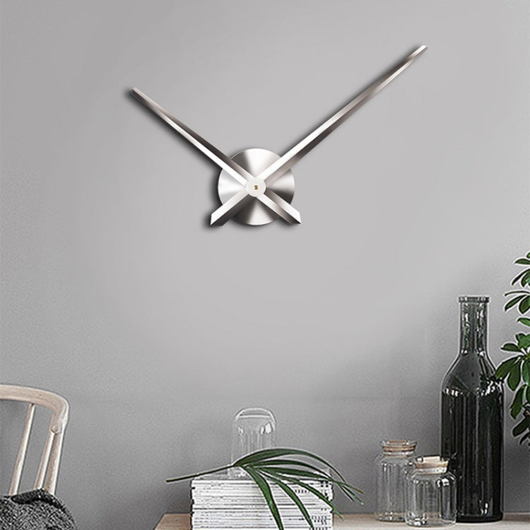 Creative DIY Stainless Steel Wall Clock Home Office Decoration (Silver) by bashfashion