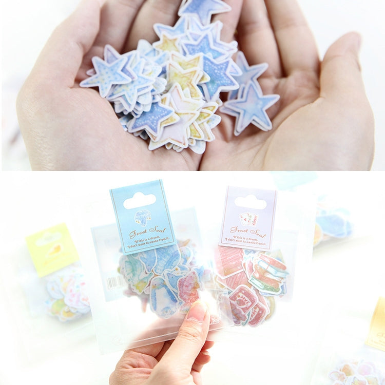 10 Packs Creative Waterproof PVC Sticker DIY Album Diary Watercolor Decorative Sticker, Random Delivery by bashfashion