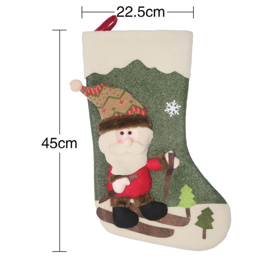 CX20227 Santa Claus Pattern Christmas Sock Gift Bag Christmas Tree Pendant Decoration by bashfashion