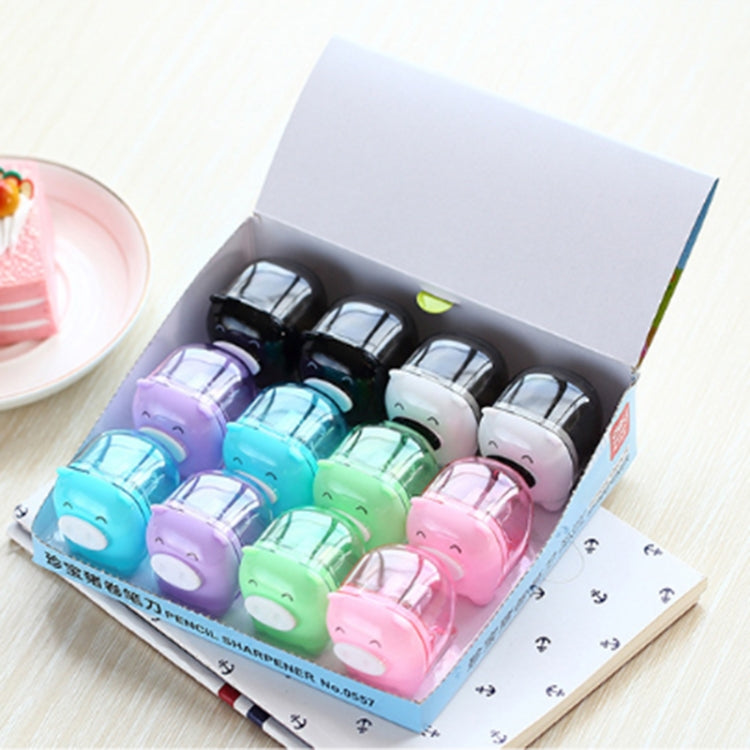 Deli Mini Pig Manual Pencil Sharpeners Kids Friendly at Home Office School, Random Color Delivery by Deli