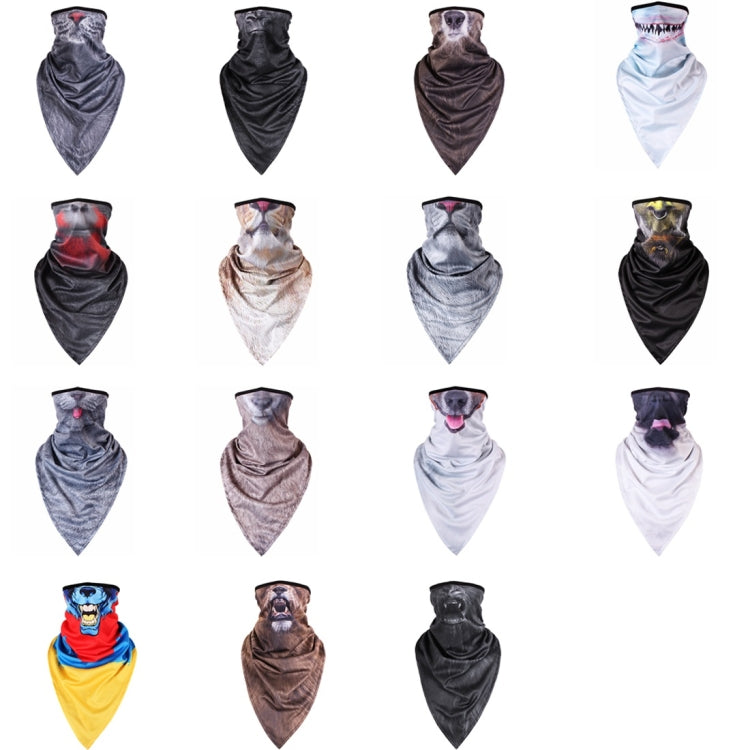 Multifunction Outdoor Windproof Triangle Towel Animal Mask Hood by bashfashion