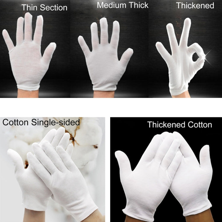 12 Pairs Pure Cotton Working Gloves, Medium Thick Size:XL by bashfashion