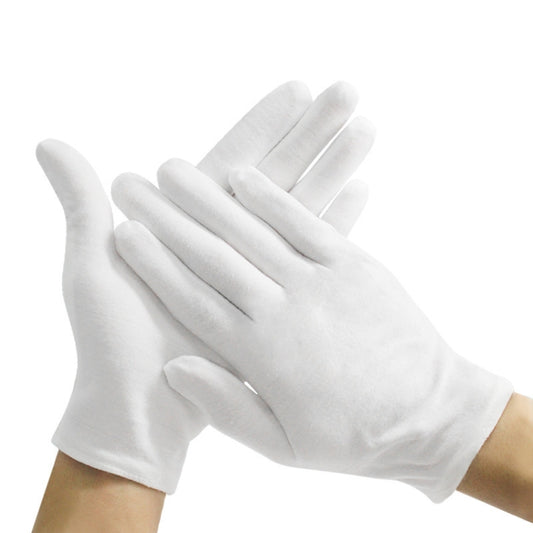 12 Pairs Pure Cotton Working Gloves, Medium Thick Size:Free Size by bashfashion