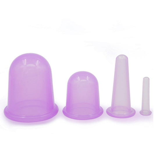4 in 1 Health Care Body Massage Vacuum Silicone Cupping Cups,Random Color Delivery by bashfashion