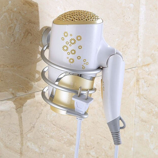 Hair Dryer Holder Wall Mount Hanging Rack Organizer Hook Spiral Bathroom Bracket by bashfashion