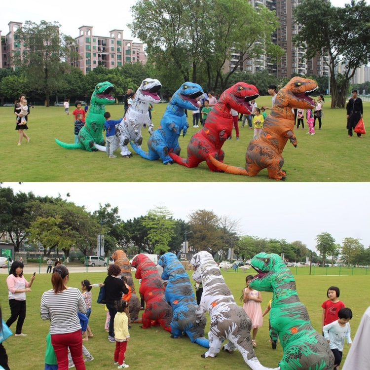 Inflatable Dinosaur Adult Costume Halloween Inflated Dragon Costumes Party Carnival Costume for Women Men(Red) by bashfashion