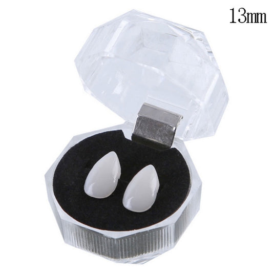 1 Pair 13mm Halloween Party Dentures Props Vampire Zombie Devil Fangs Teeth by bashfashion