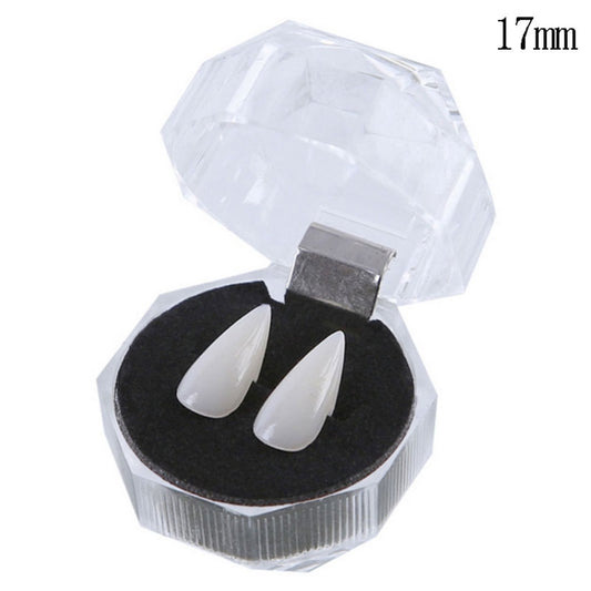 1 Pair 17mm Halloween Party Dentures Props Vampire Zombie Devil Fangs Teeth by bashfashion