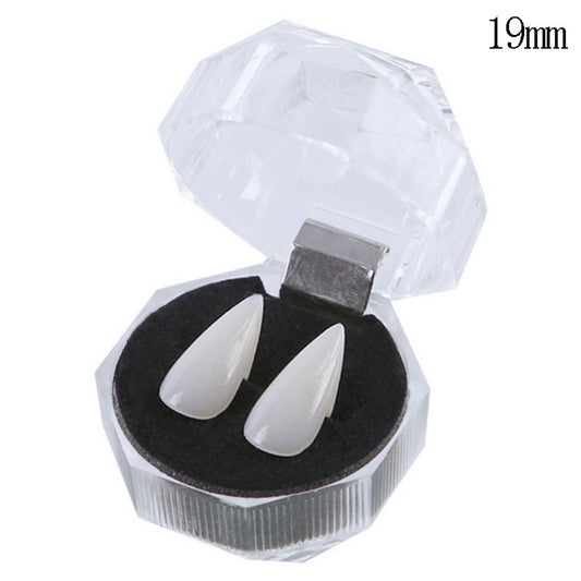 1 Pair 19mm Halloween Party Dentures Props Vampire Zombie Devil Fangs Teeth by bashfashion