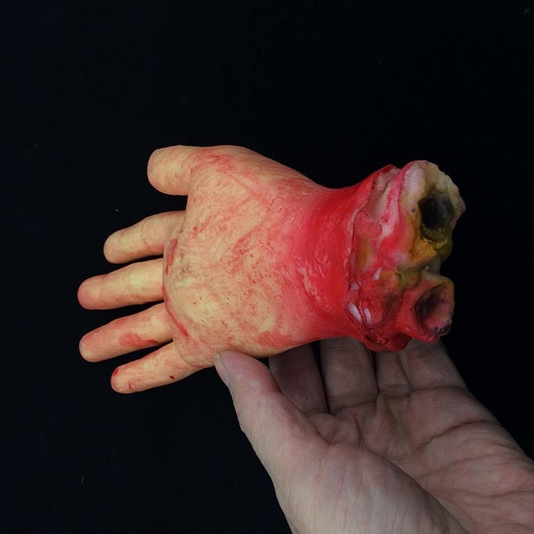 23cm Halloween Horror Props April Fool Day Party Prop Body Parts Decoration 5 Fingers Bloody Hand by bashfashion