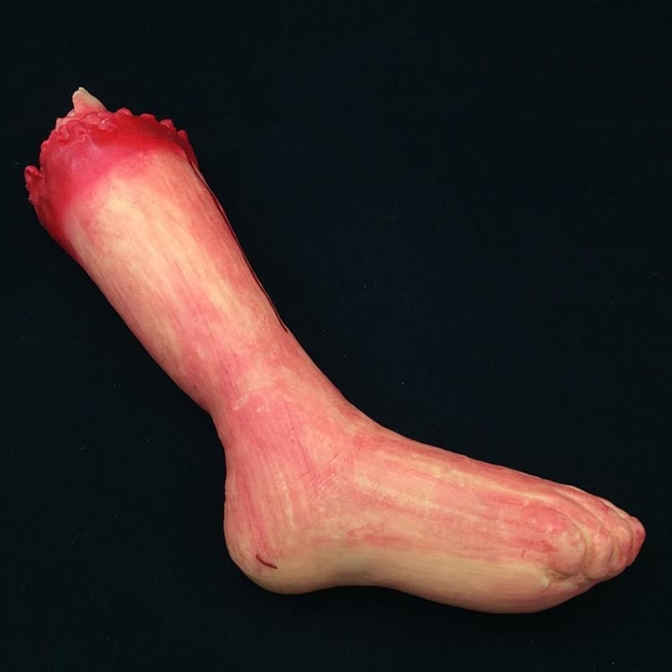 42cm Halloween Horror Props April Fool Day Party Prop Body Parts Decoration Long Bloody Foot by bashfashion