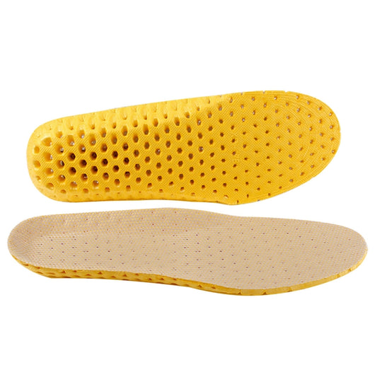 1 Pair Sports Shock Absorption Breathable Soft Thick Sweat Absorbent Insoles for Men / Women, Size: L(41-46 Yards)(Yellow) by bashfashion
