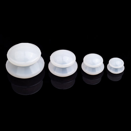 4 Cups / Set Health Care Body Massage Cupping Therapy Anti Cellulite Silicone Vacuum Cups(White) by bashfashion